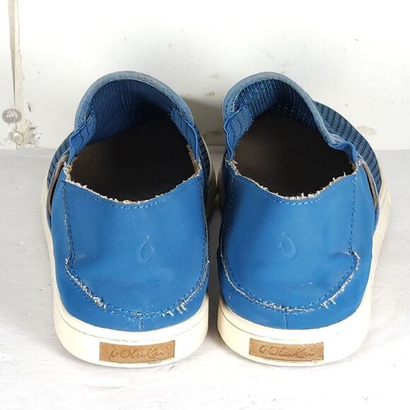 Olukai Women's Pehuea US9,5 Blue Flat Slip On Loafer Sneakers Shoes - Picture 13 of 16